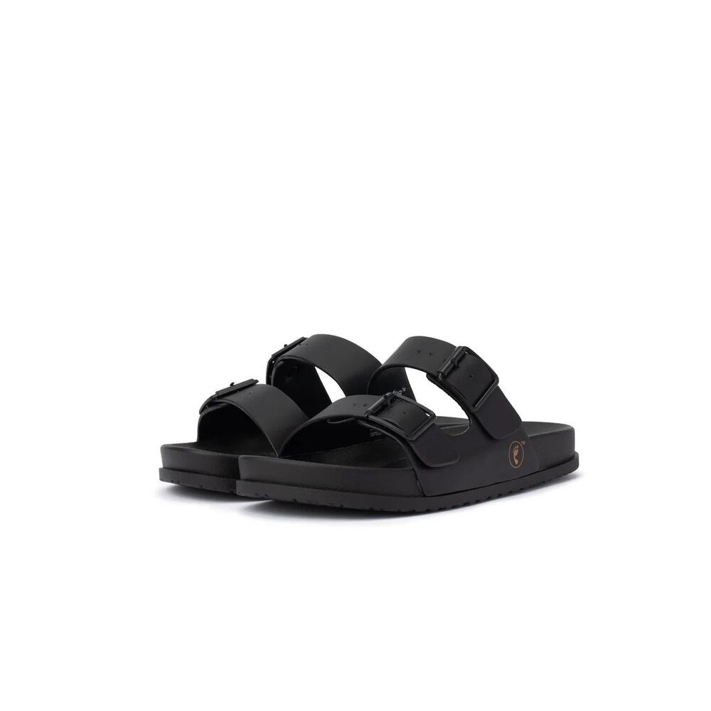 NEW Earthing Black Aspen Grounding Buckle Sandals Slides Conductive Sz Men’s 9
